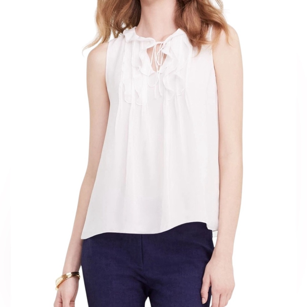 DVF Diane von Furstenberg Ruffle Silk Sleeves Top Size 6